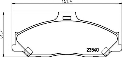 HELLA PAGID 8db355009751 -  Комплект тормозных колодок, дисковый тормоз